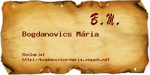 Bogdanovics Mária névjegykártya
